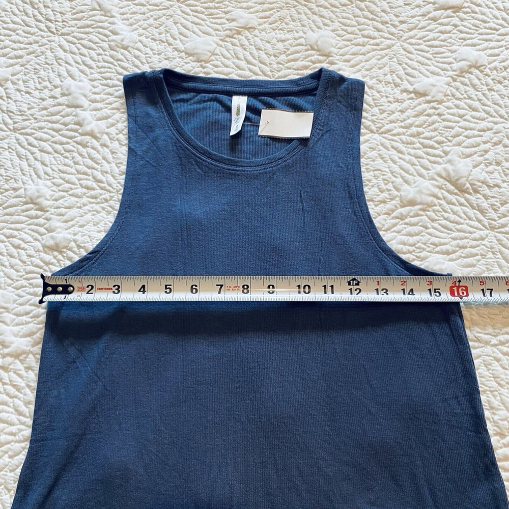 ATHLETA🥇 Well Rested Rib Sleep Tank Top Blue Size S - Picture 11 of 13